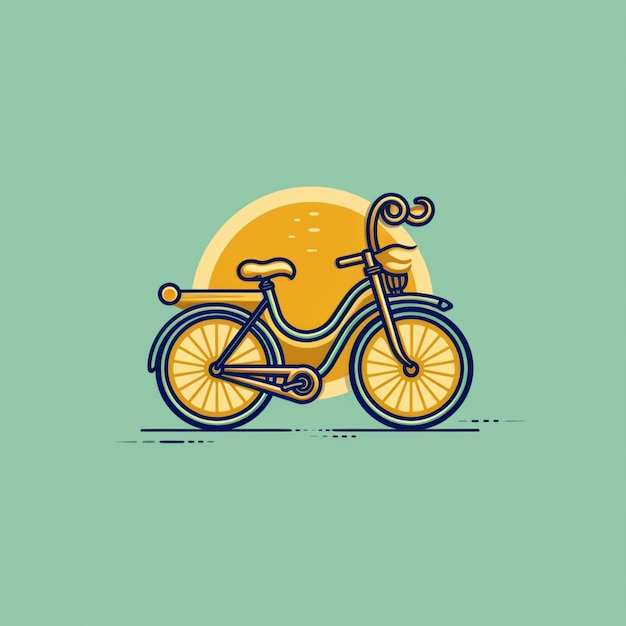 Logo de dessin animé de vélo 3