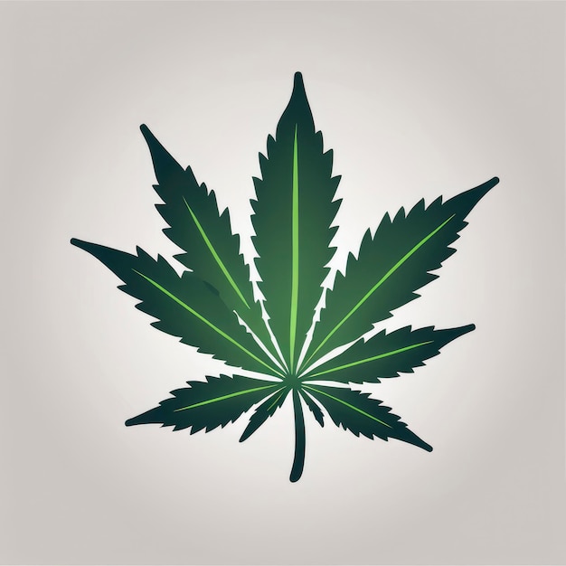 logo détaillé de la marijuana