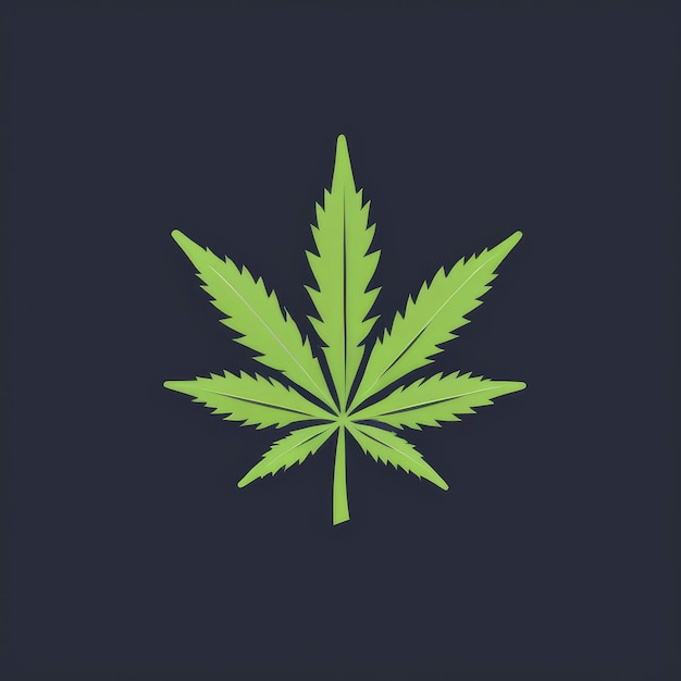 logo détaillé de la marijuana