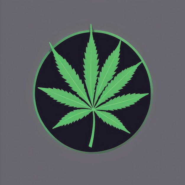 logo détaillé de la marijuana