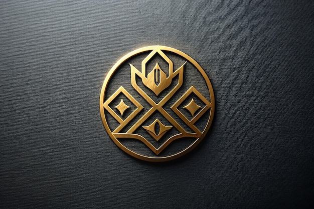 un logo doré et noir avec le mot " w " sur lui