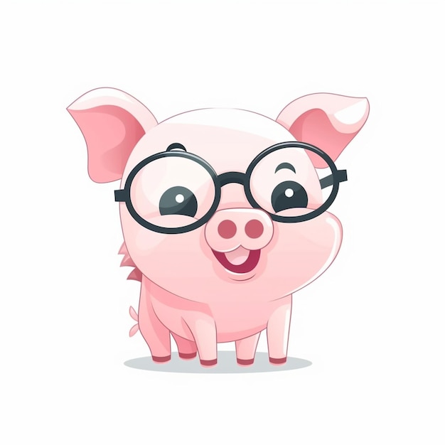 Le logo du bébé cochon mignon 1