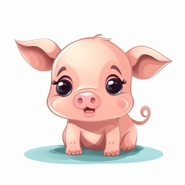 Le logo du bébé cochon mignon 2