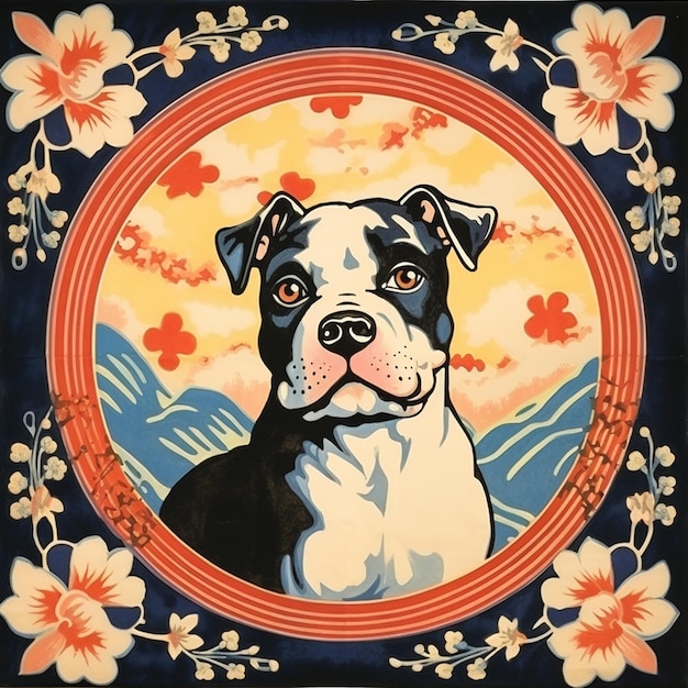 Le logo du bulldog vecteur