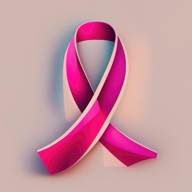 logo du cancer du sein ruban rose fond mois de sensibilisation au cancer du sein