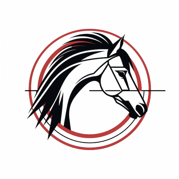 Photo le logo du cheval est entouré de lignes