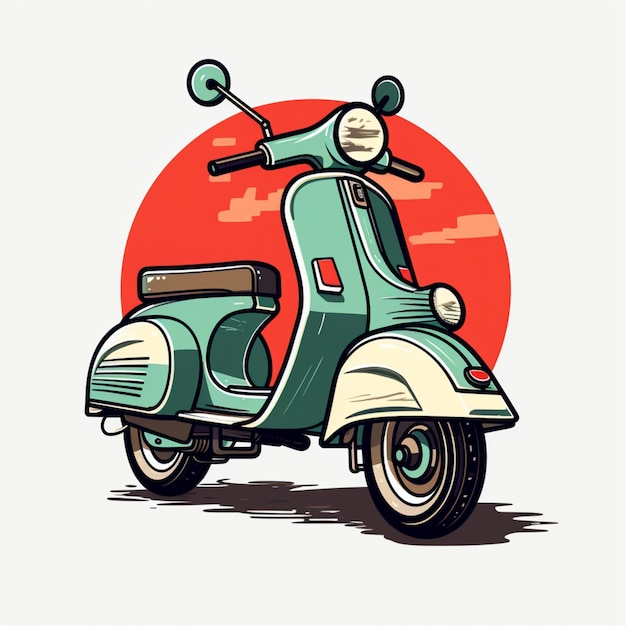 Photo le logo du dessin animé de vespa