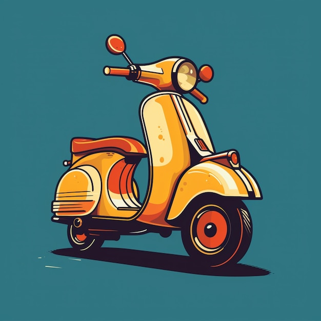 Photo le logo du dessin animé de vespa