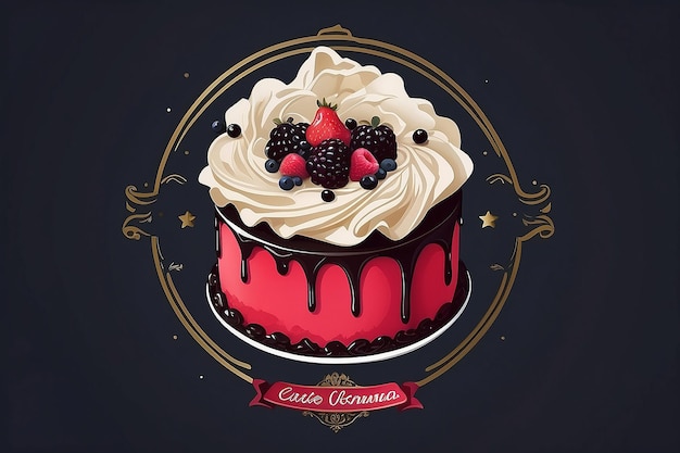 Photo le logo du gâteau