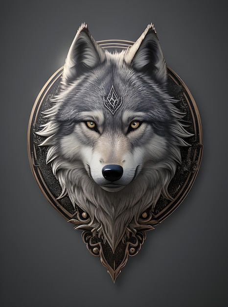 logo du loup dans les bois