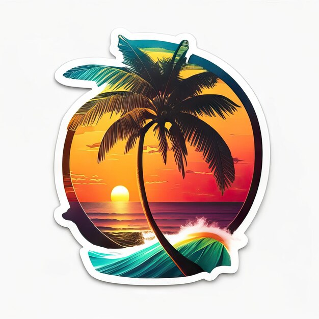 Le logo du paradis de plage