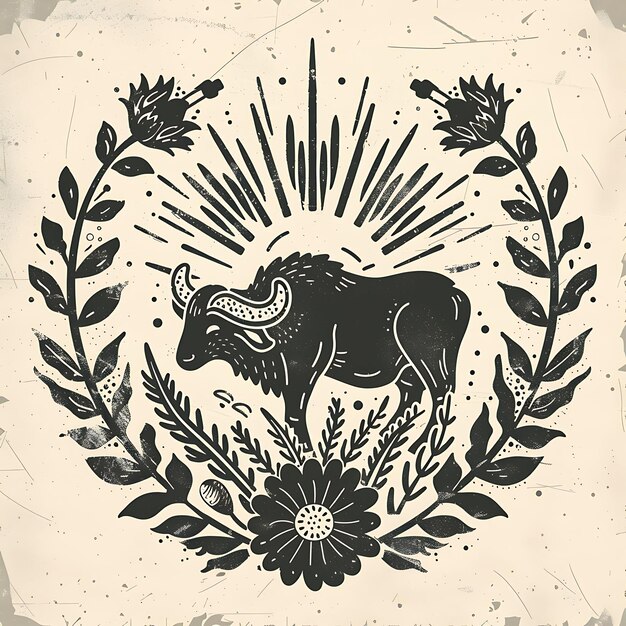 Logo du prix de protection de l'environnement vintage avec un animal un tatouage créatif de conception simple art CNC