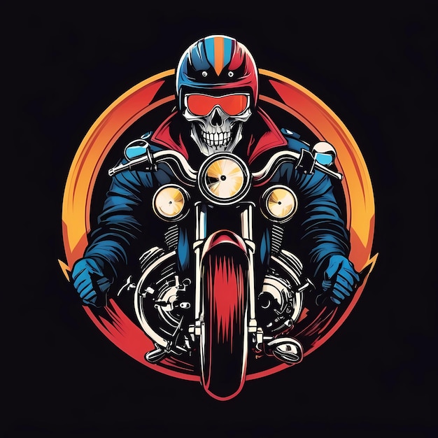 Le logo du skull biker moderne