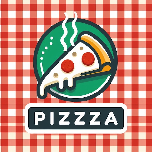 logo du vecteur d'insaturation de la pizza