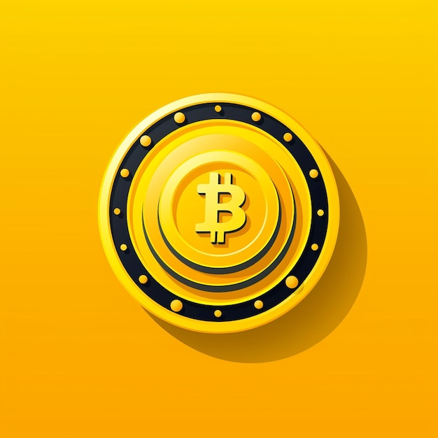 Logo emblème autocollant Bitcoin BTC pièce de monnaie crypto-monnaie