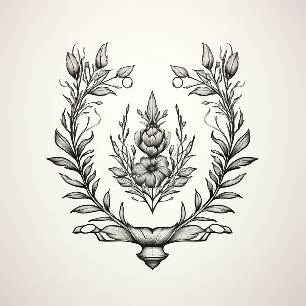 Logo de l'emblème du bouclier monotone