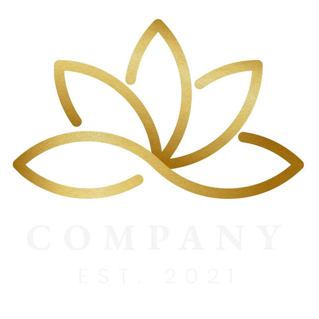 Le logo de l'entreprise de spa png design d'icône de lotus en or