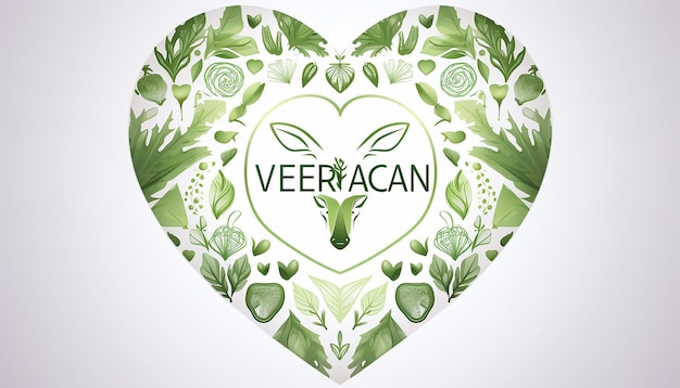 logo entreprise végétalienne dessin au trait silhouette de coeur