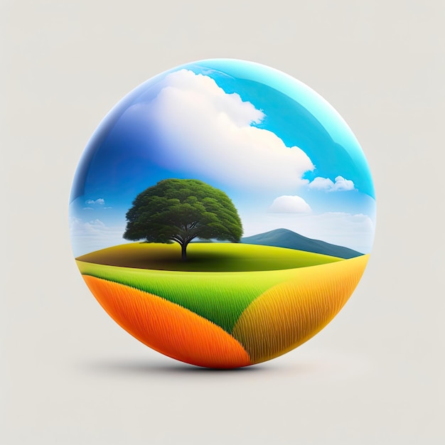 Logo d'environnement abstrait et minimal