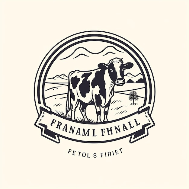 Logo de la ferme de vaches où sont élaborés les fromages au lait emblème