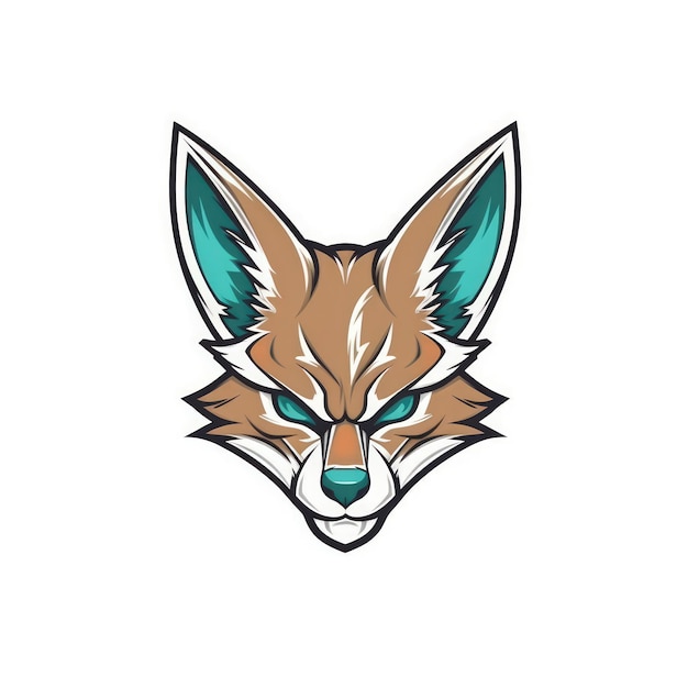 Photo logo fierce coyote esports sur un fond blanc avec une ia générative
