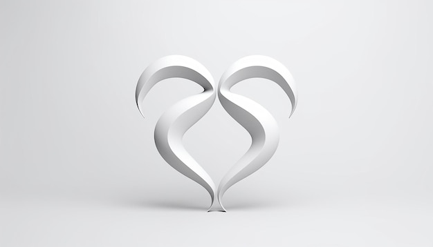 Logo de fitness créatif 3d minimal fond blanc 8K ultra haute qualité
