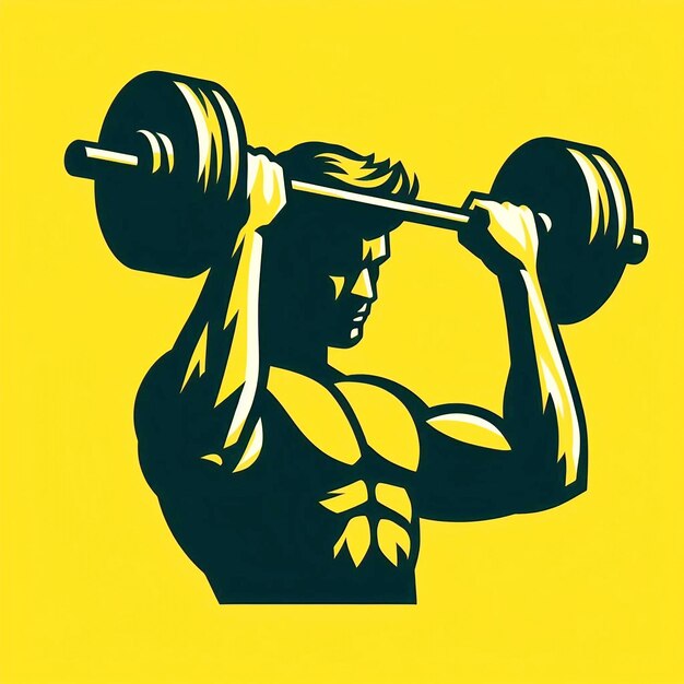 Photo le logo de fitness et le logo de la barre