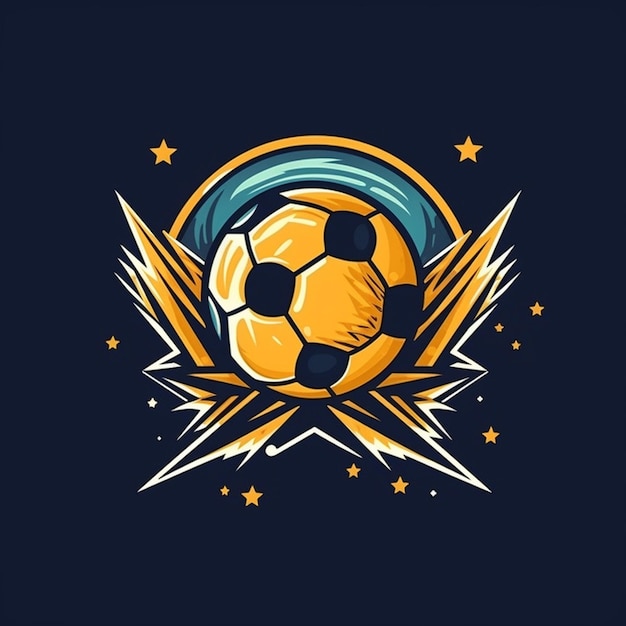 logo de football dessiné à la main