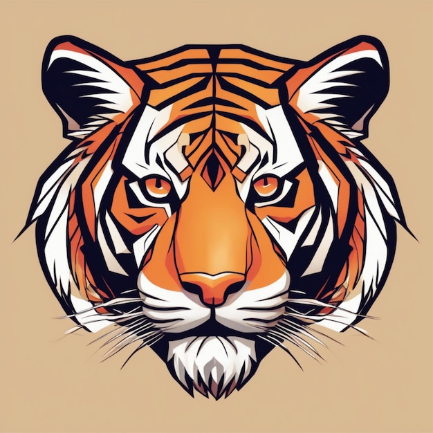 Logo Fractal Tiger complexe, mélange unique d'art et de marque