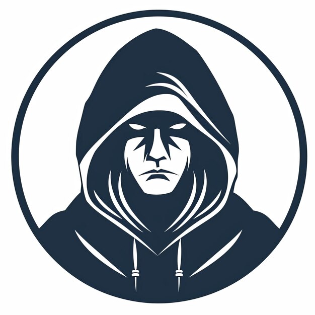 avec un logo de hacker à capuche