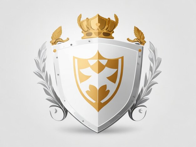 Le logo de Heraldic Shield Vectors avec un fond blanc