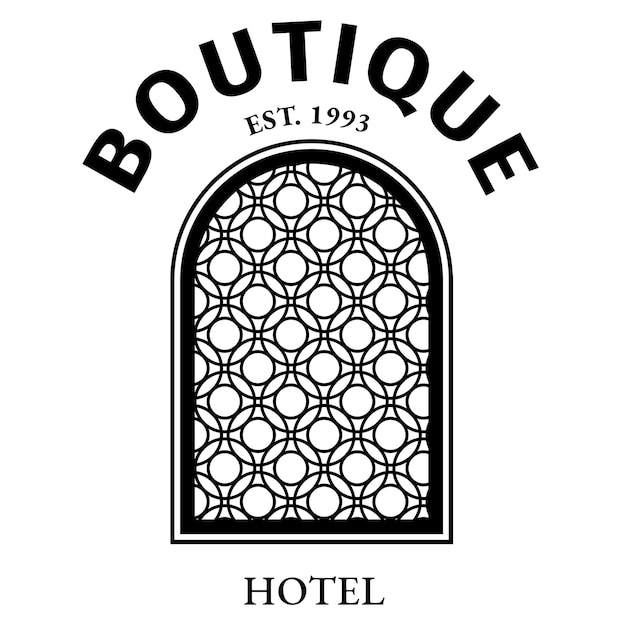 Logo de l'hôtel png identité d'entreprise d'entreprise avec texte d'hôtels de boutique