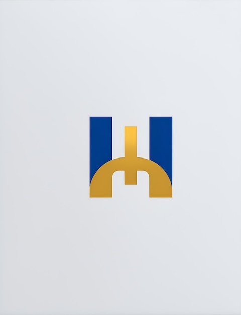un logo hypnot jaune et bleu avec ah dessus