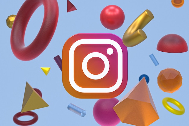 Logo ig Instagram sur la géométrie abstraite