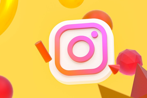 Logo ig Instagram sur la géométrie abstraite