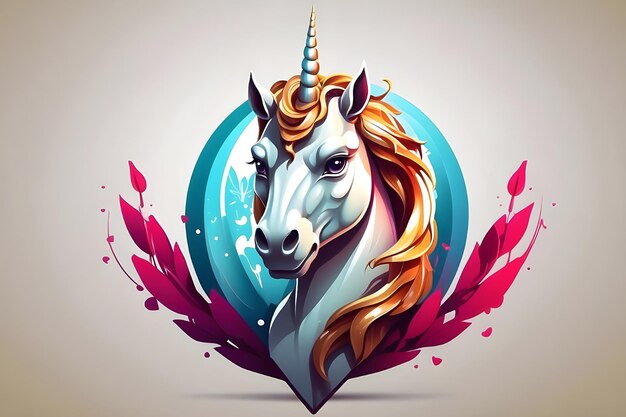 Photo le logo et l'illustration de la licorne