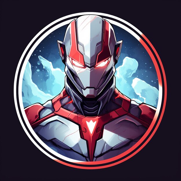 Le logo de l'illustration Ultraman à l'arrière-plan isolé