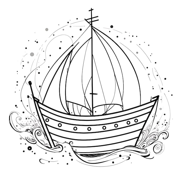 Logo d'illustration vectorielle de bateau vecteur