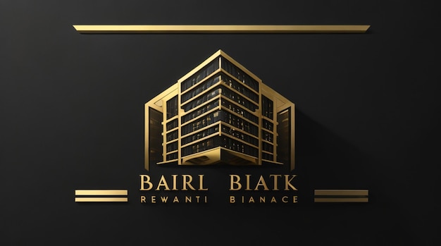 Logo immobilier Gold Standard avec bâtiment