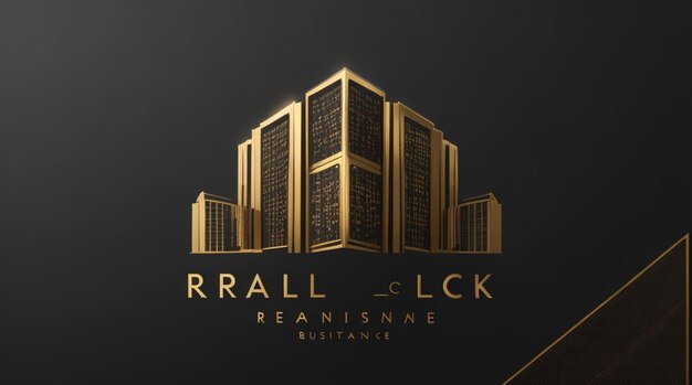 Logo immobilier Gold Standard avec bâtiment