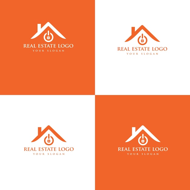 Le logo de l'immobilier Le logo du bâtiment Le logo de la maison