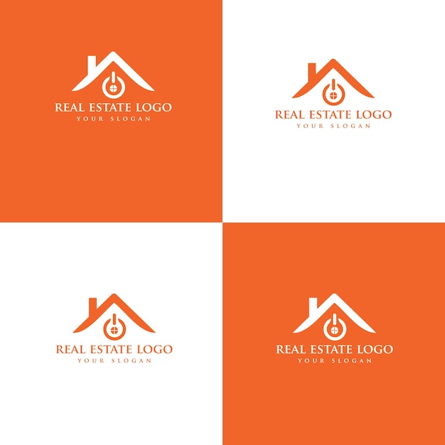 Le logo de l'immobilier Le logo du bâtiment Le logo de la maison