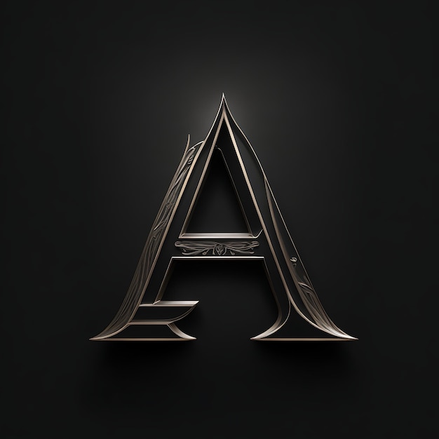 Photo logo avec la lettre a sur fond noir