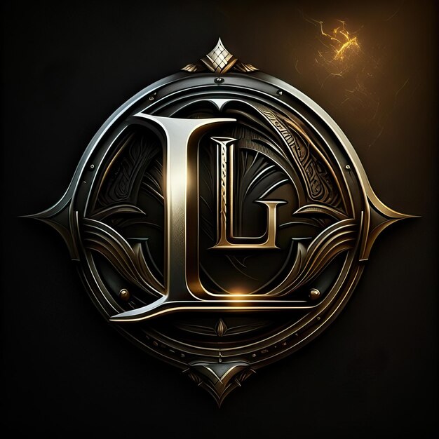 Logo de la lettre L de luxe