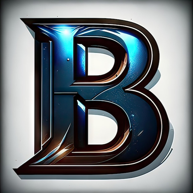 Logo avec la lettre moderne B IA générative