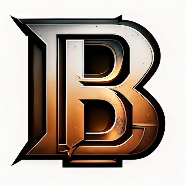 Logo avec la lettre moderne B IA générative