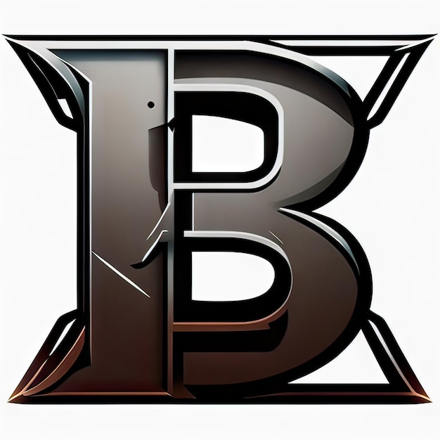 Logo avec la lettre moderne B IA générative