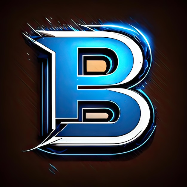 Photo logo avec la lettre moderne b ia générative