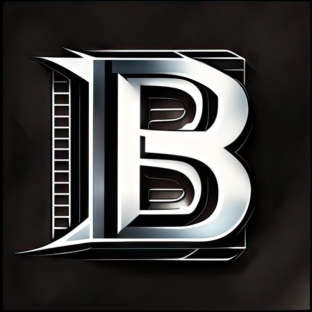 Photo logo avec la lettre moderne b ia générative