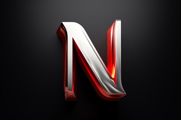 Logo de la lettre N 3d